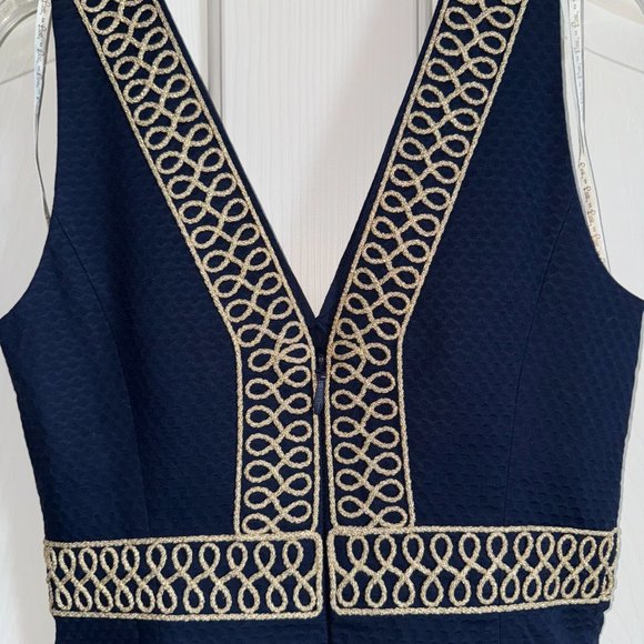 NEW WITH TAGS- Lilly Pulitzer Aveline Shift True Navy Dress Size 0 - Picture 5 of 7